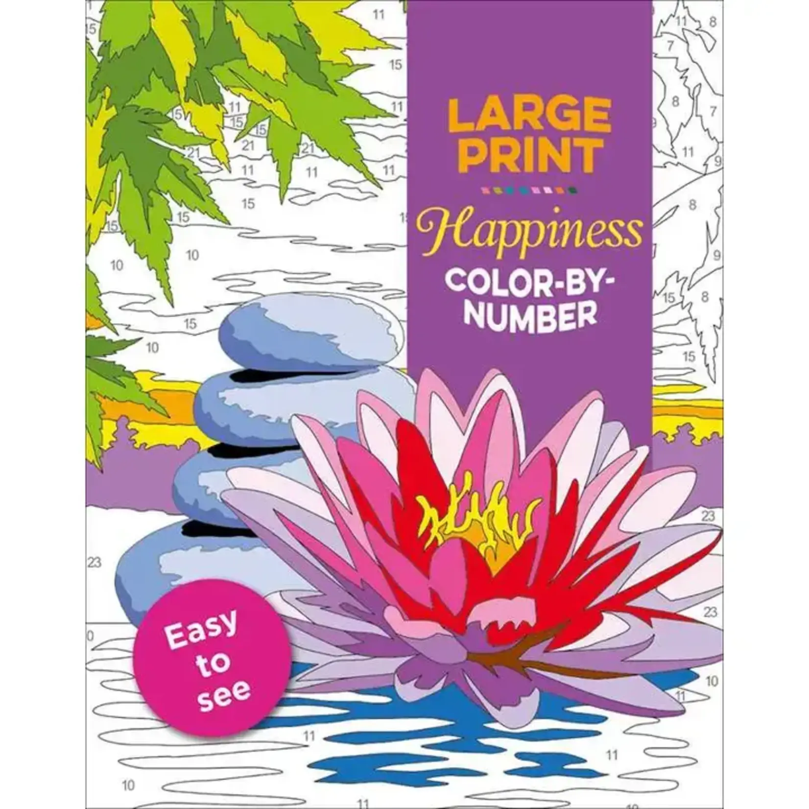 Simon & Schuster Large Print Happiness Color-By-Number