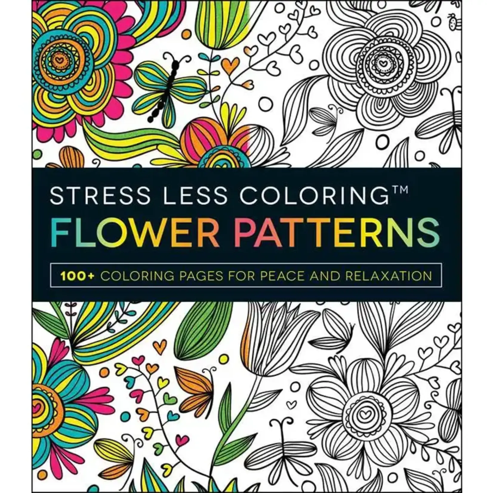 Simon & Schuster Stress Less Coloring - Flower Patterns By Adams Media