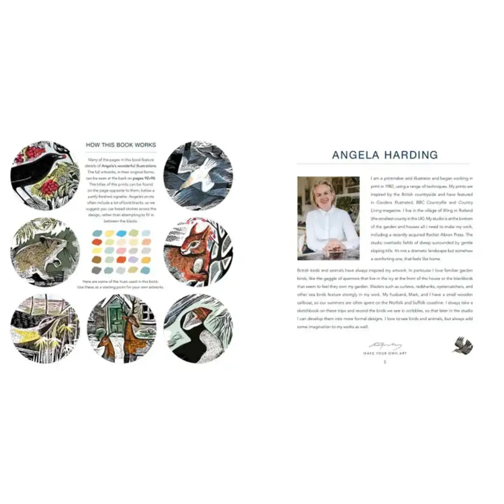 Simon & Schuster Wildlife Coloring Book by Angela Harding