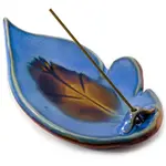 Shoyeido Japanese Incense Denim Ceramic Incense Leaf
