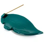 Shoyeido Japanese Incense Blue-Green Ceramic Incense Leaf