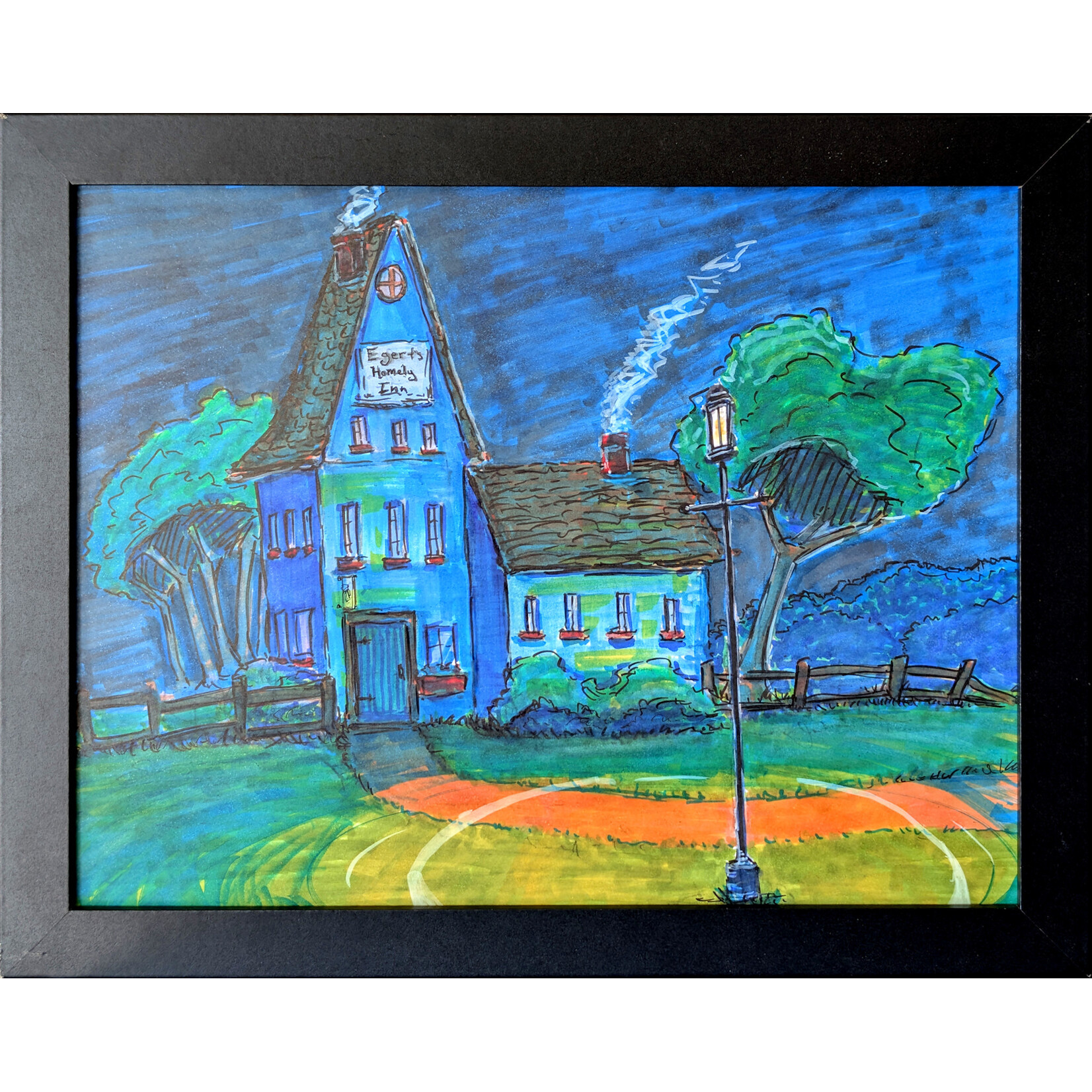 Daniel Ziegler Art "Lonely Inn Along the Road"