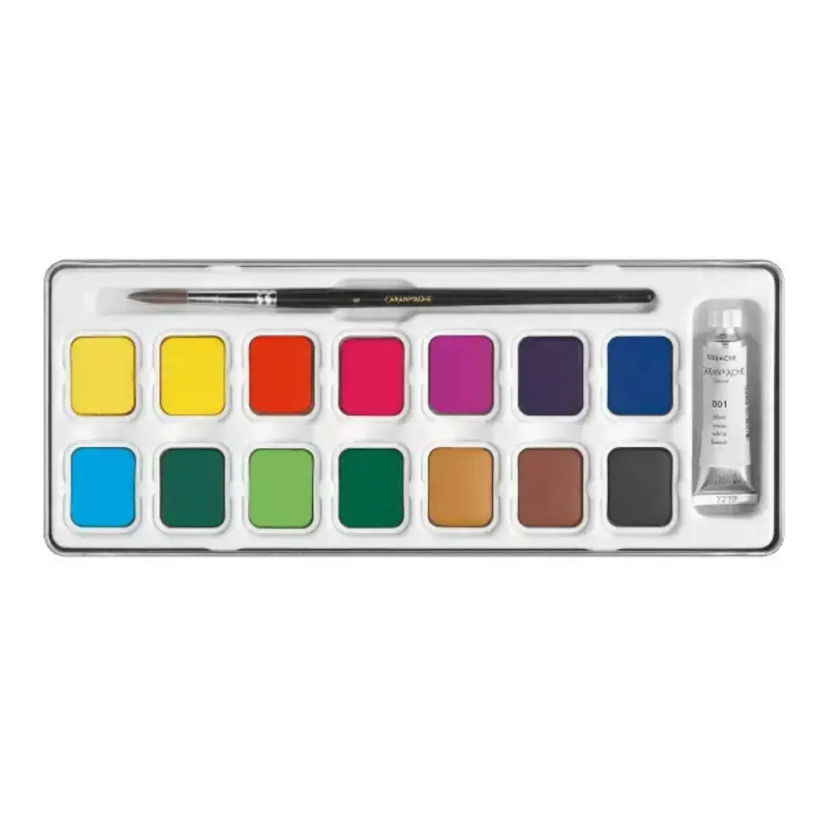 Caran d'Ache Box of 15 Color Paint Tablets Gouache Studio