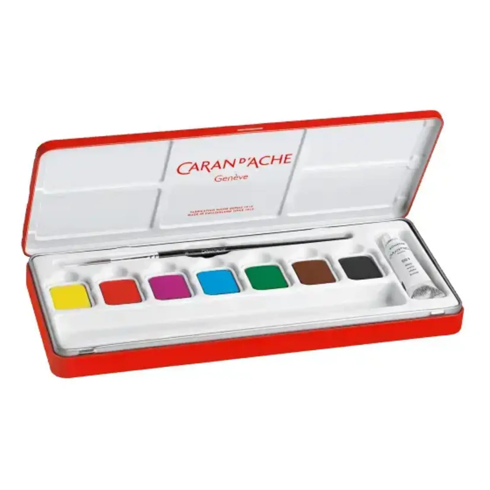 Caran d'Ache Box of 8 Color Paint Tablets Gouache Studio