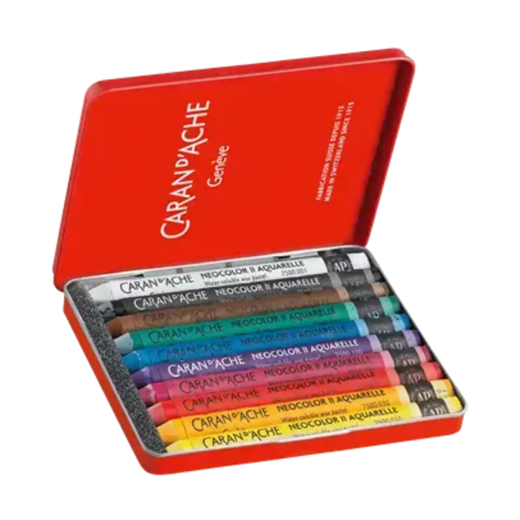 Caran d'Ache Set of 10 Neocolor™ II Pastels in Metal Box