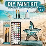 The Wilusz Way Wood Designs Diy Blue Starfish Paint Kit