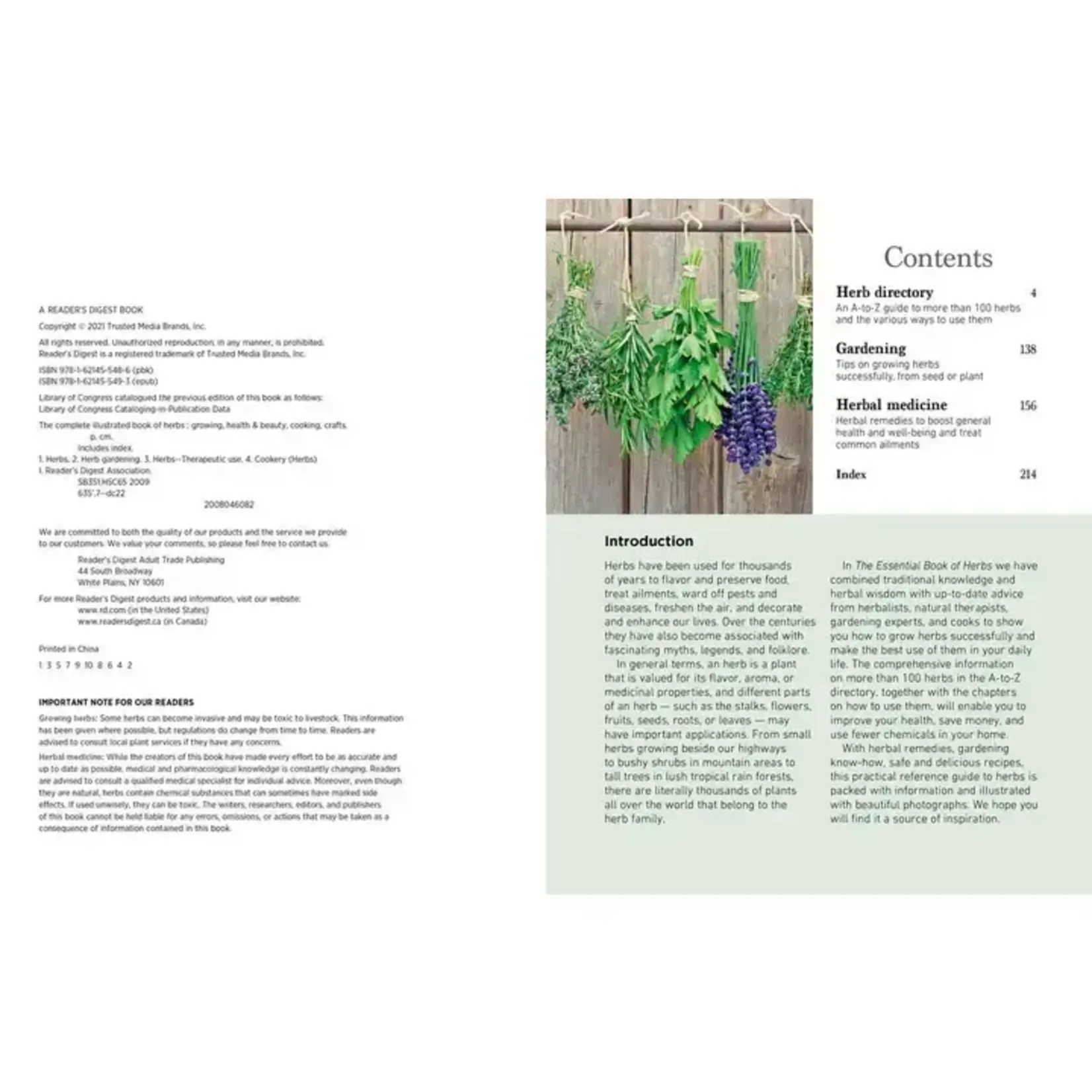 Simon & Schuster Reader's Digest the Essential Book of Herbs