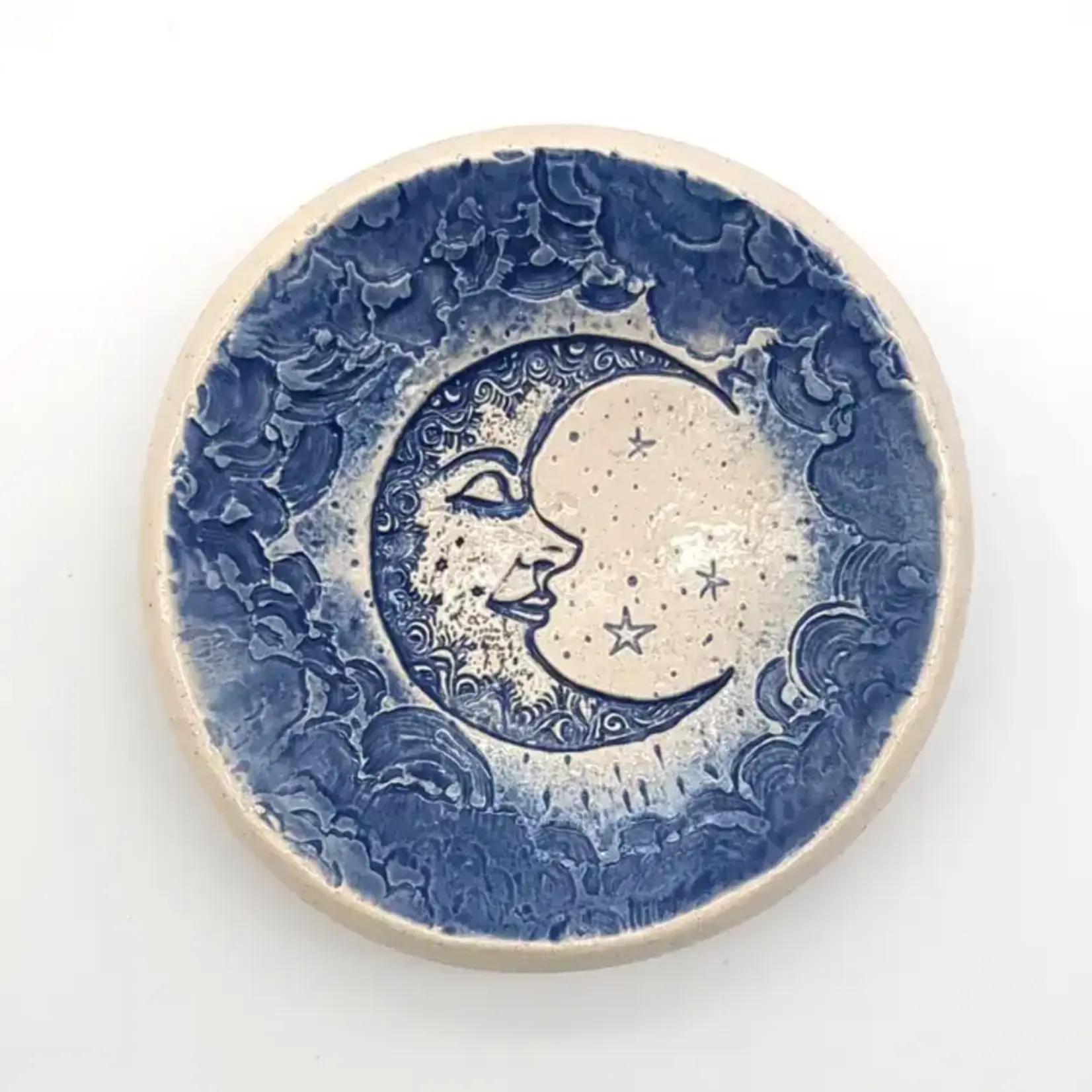 Walton Clay Studio Pottery Dish Bowl - Crescent Moon