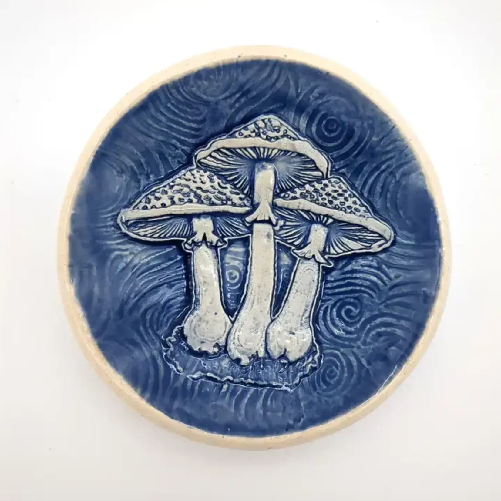 Walton Clay Studio Pottery Dish Bowl - Mushrooms