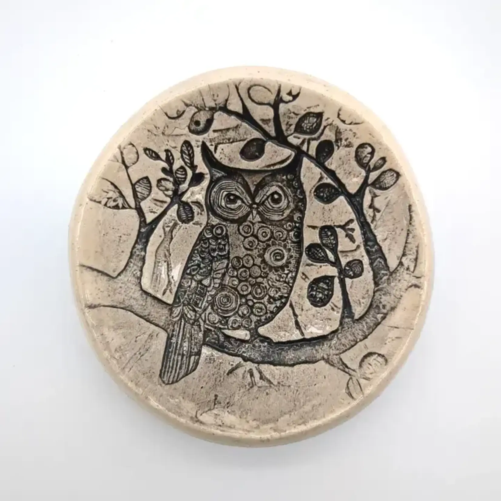 Walton Clay Studio Pottery Dish Bowl - Owl