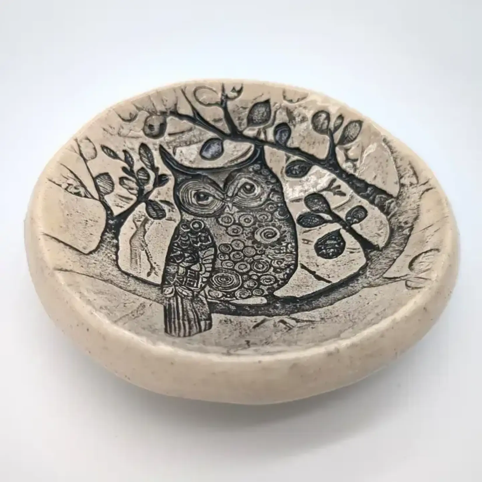Walton Clay Studio Pottery Dish Bowl - Owl