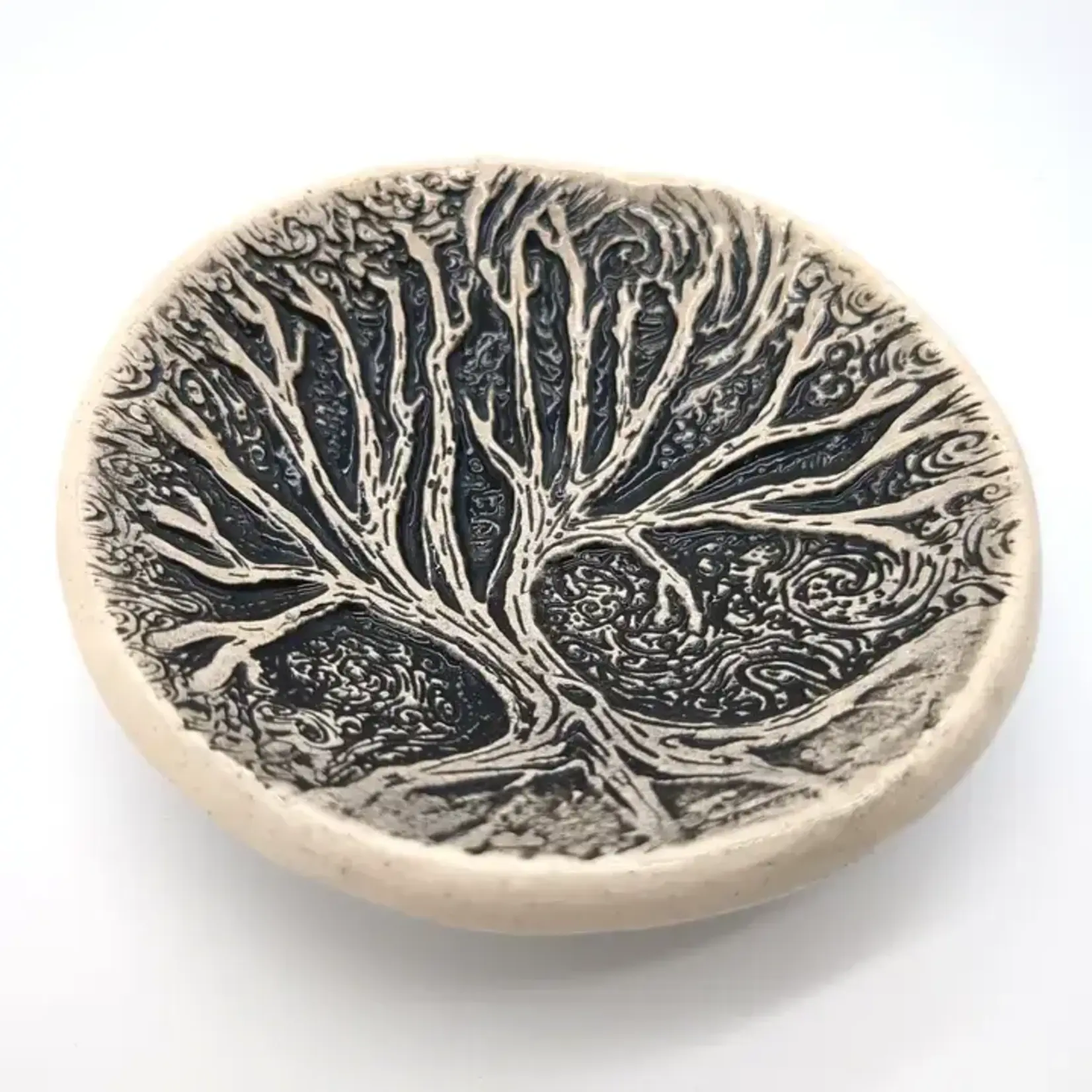 Walton Clay Studio Pottery Dish Bowl - Tree Moon