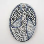 Walton Clay Studio Pottery Ornament - Blue Angel