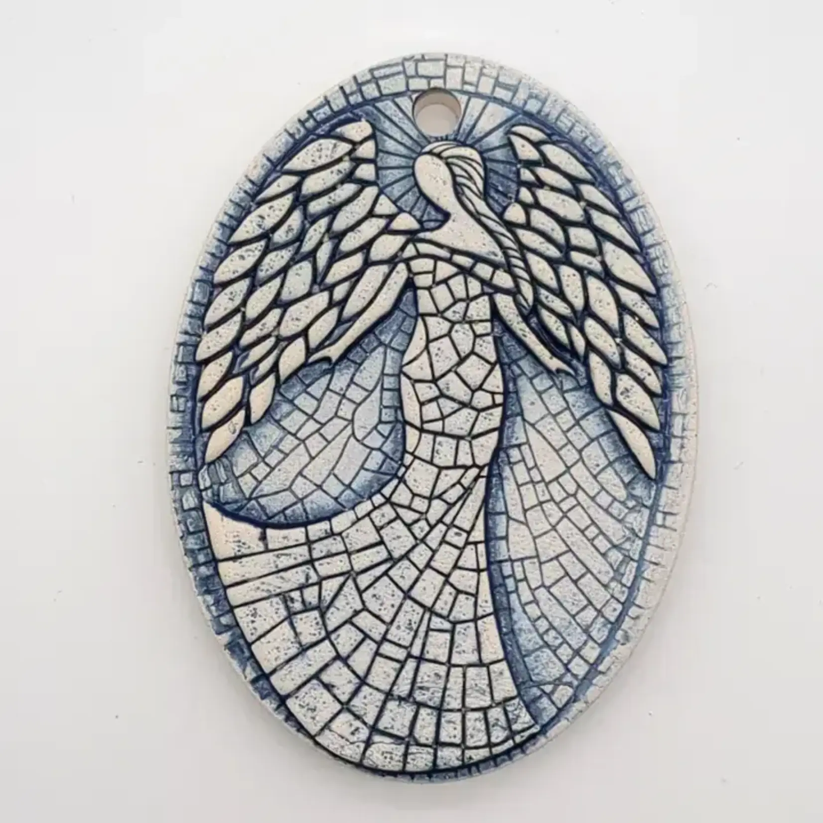 Walton Clay Studio Pottery Ornament - Blue Angel