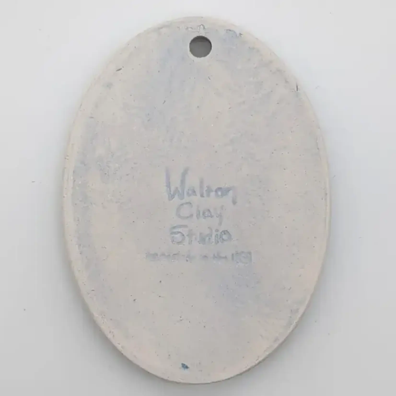 Walton Clay Studio Pottery Ornament - Blue Angel