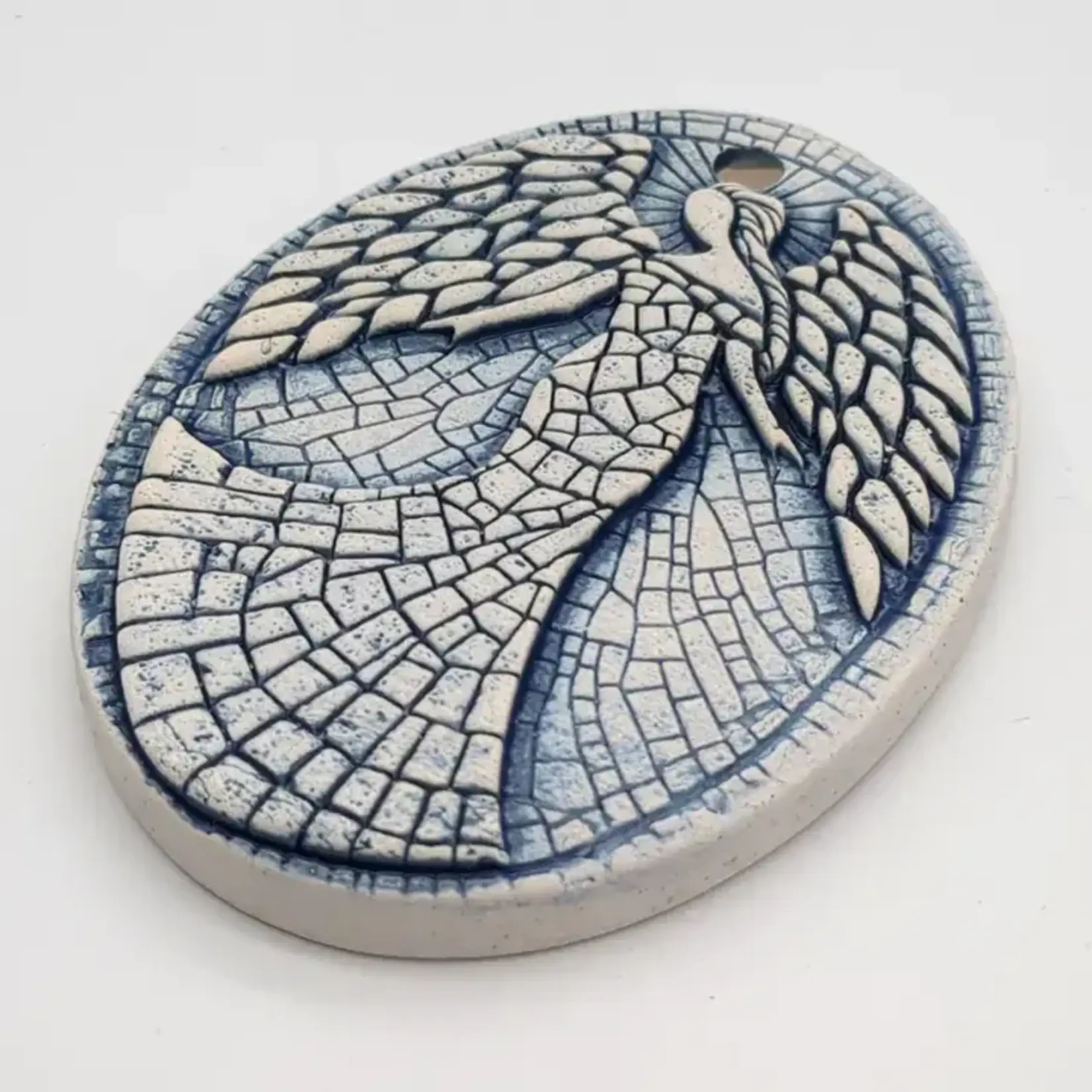 Walton Clay Studio Pottery Ornament - Blue Angel