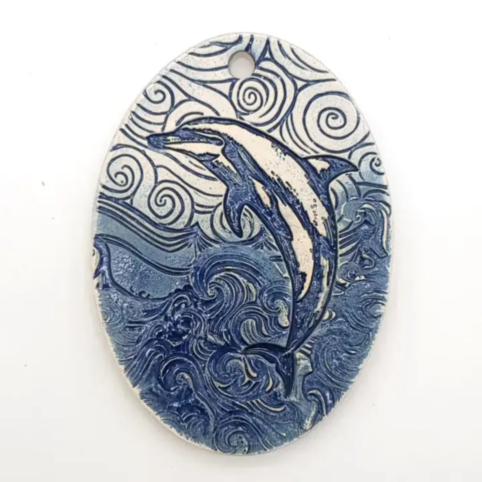 Walton Clay Studio Pottery Ornament - Dolphin