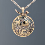 Modern Heirloom® Sunset By the Sea, Bimetal Engraved Medallion, 22" Spiga