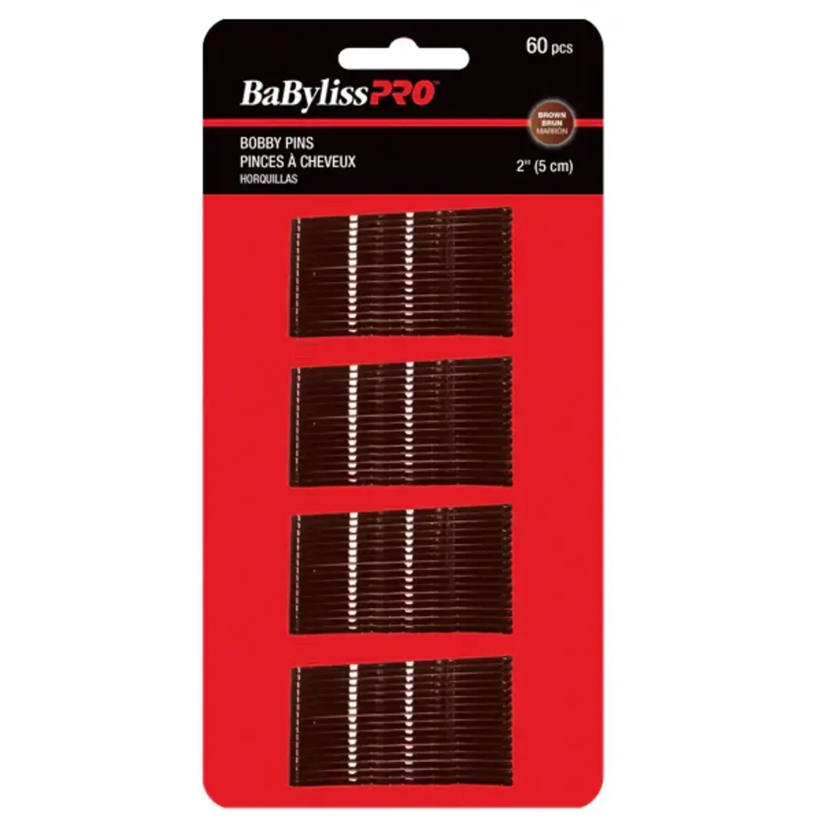 Babyliss Pro BabylissPro - Pinces à cheveux - Bobby pins - Brunes 60pcs