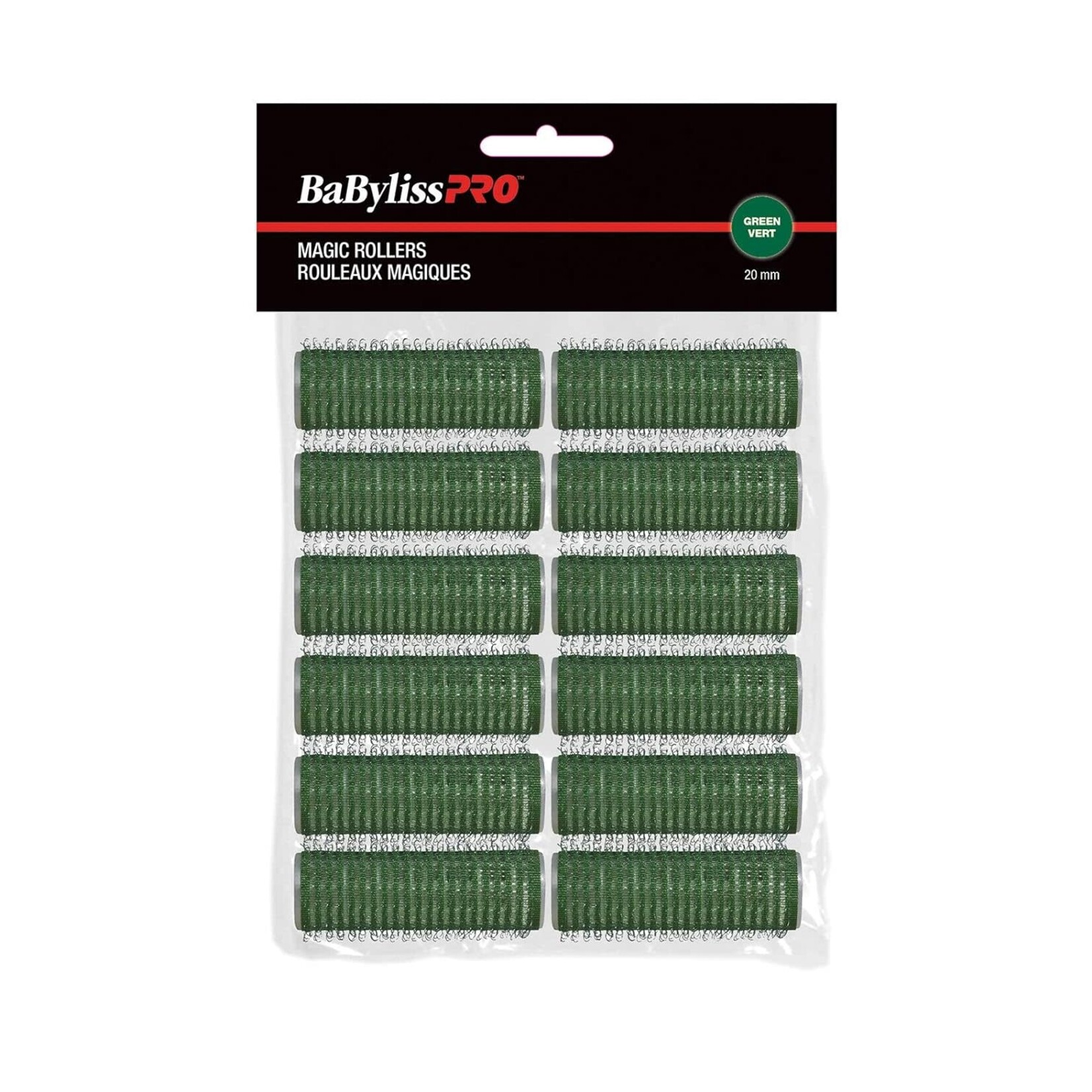 Dannyco BabylissPro - Rouleaux velcro vert 20mm