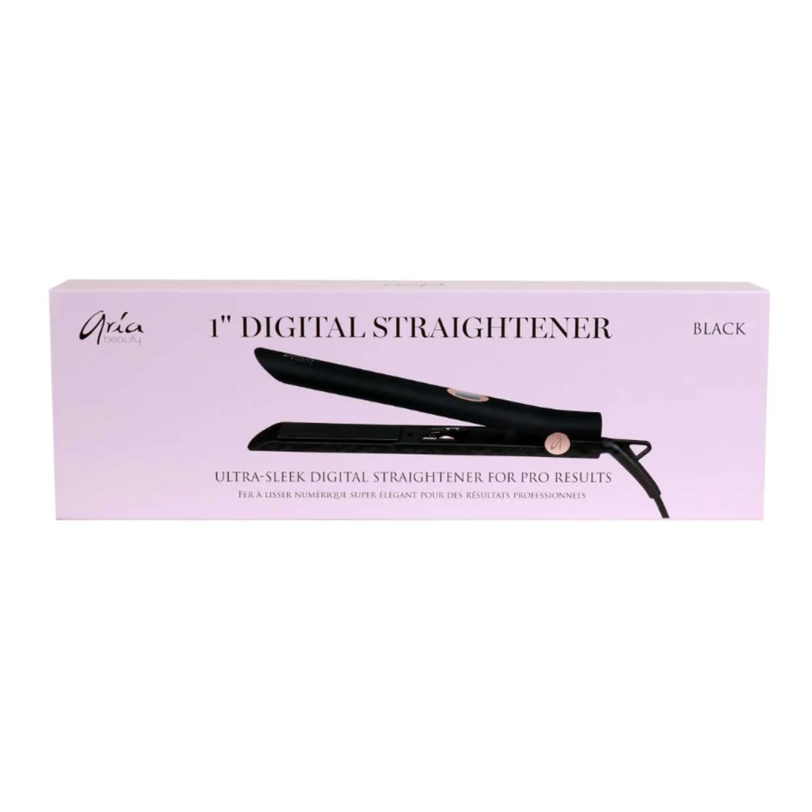 Aria Beauty Aria Beauty - Ultra-sleek digital flat iron black 1 inch