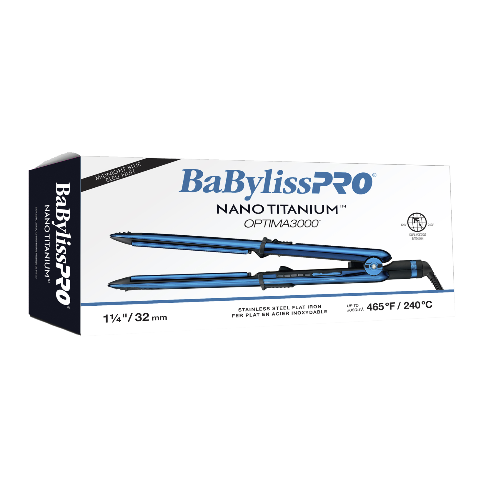 BabylissPro- Optima3000 Nano Titanium Flat Iron - 1.25 in BabylissPro- Optima3000 Nano Titanium Flat Iron - 1.25 in