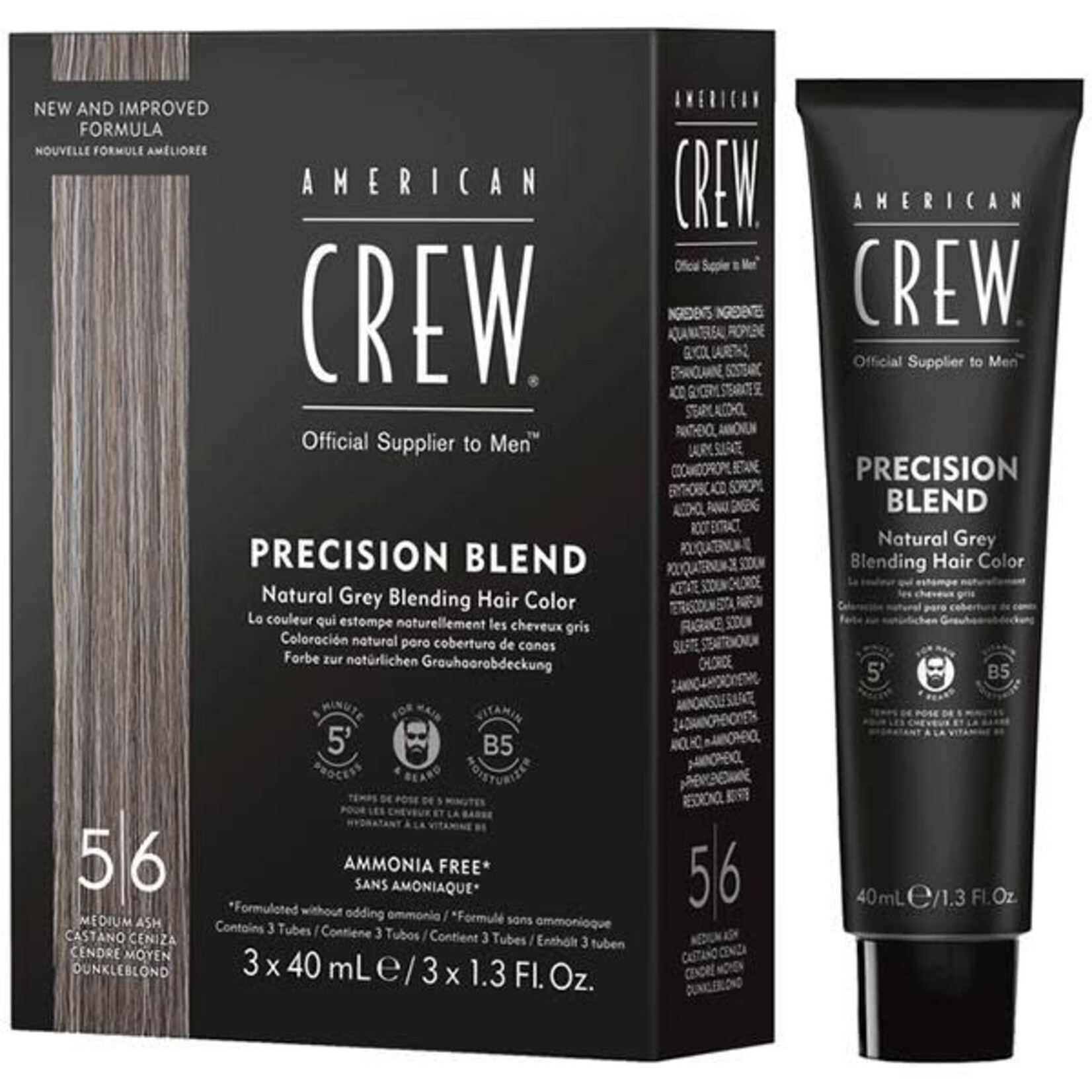 American Crew American Crew - Precision blend coloration 5/6 cendré moyen 3x40ml