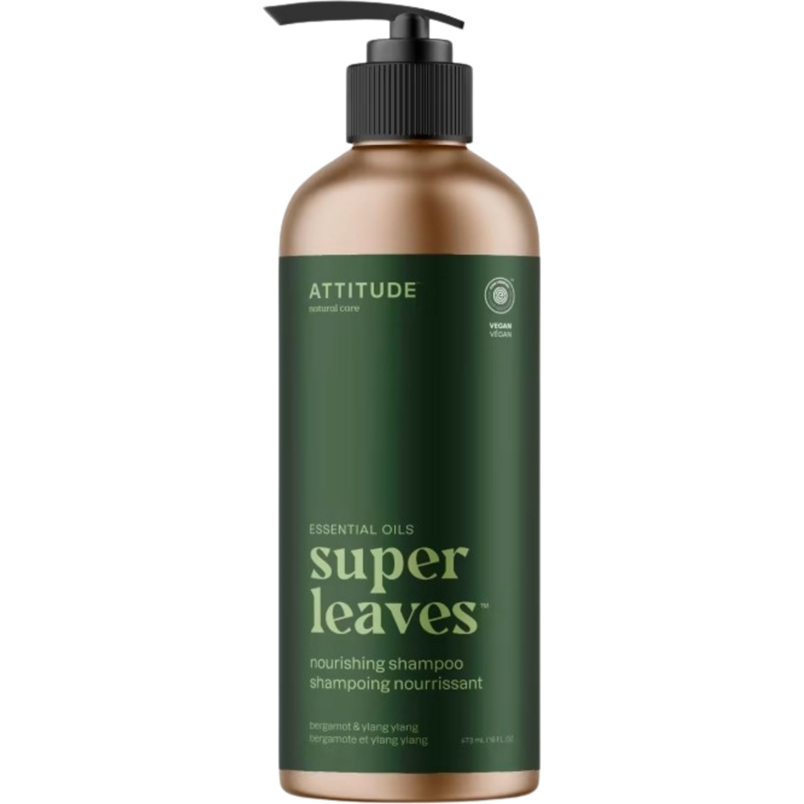 Attitude Attitude - Super leaves - Shampoing nourrissant - Bergamote et ylang ylang 473ml