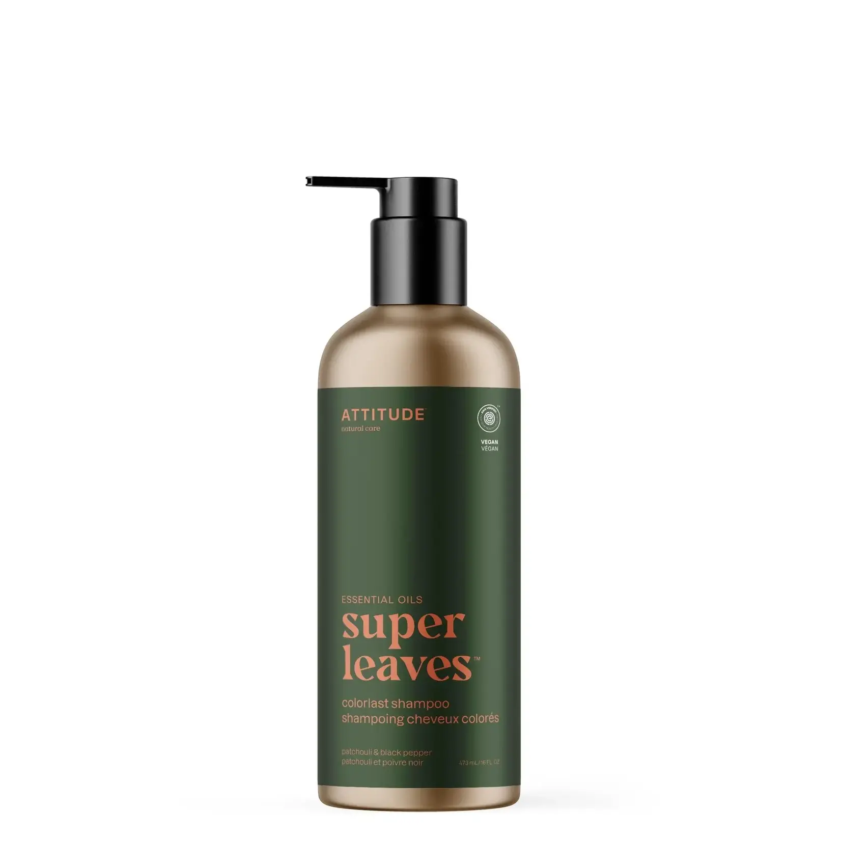 Attitude Attitude - Super leaves - Shampoing cheveux colorés - Patchouli et poivre noir 473ml