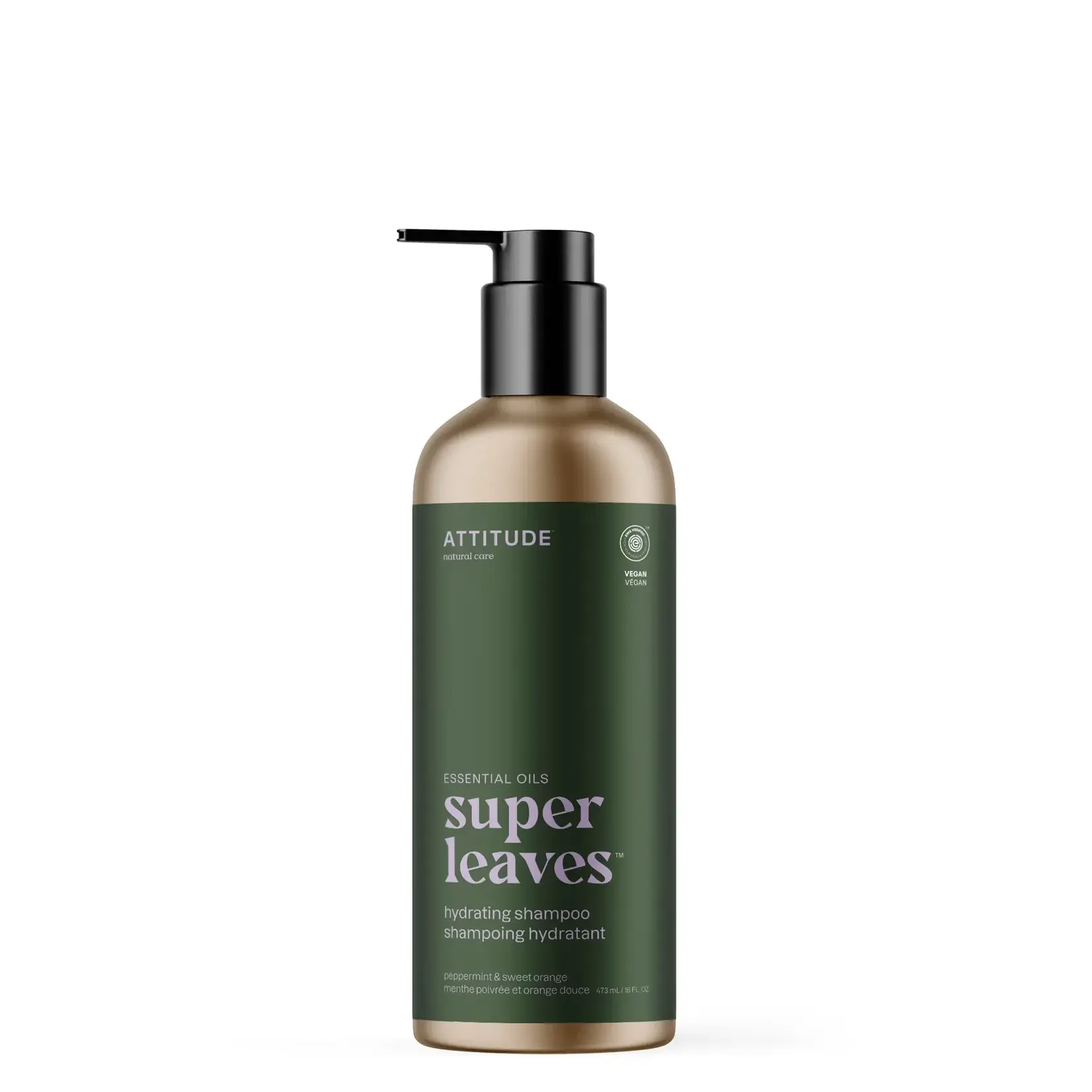 Attitude Attitude - Super leaves - Shampoing  hydratant - Menthe poivrée et orange douce 473ml