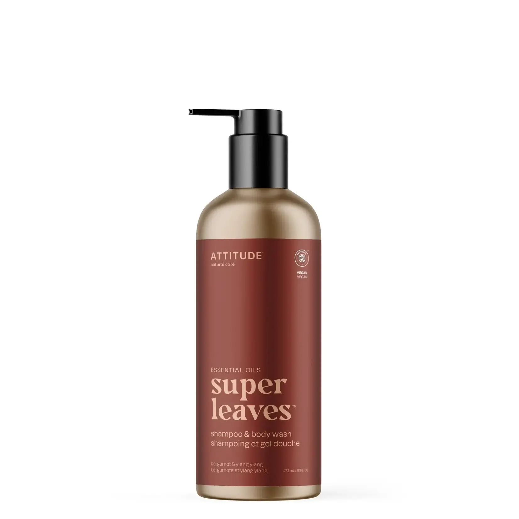 Attitude Attitude - Shampoing et savon corps 2en1  - Bergamote et ylang ylang 473ml