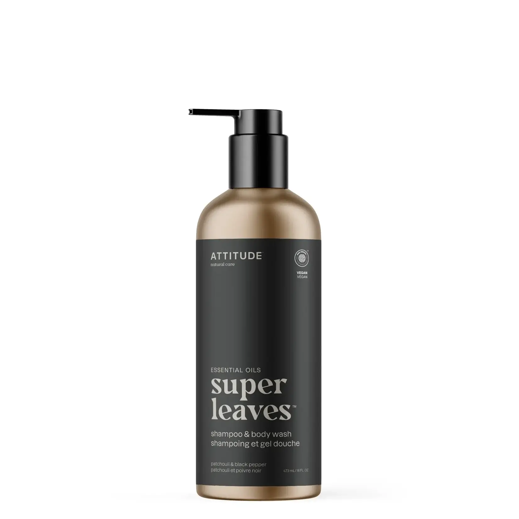 Attitude Attitude - Shampoing et savon corps 2en1  - Patchouli et poivre noir 473ml