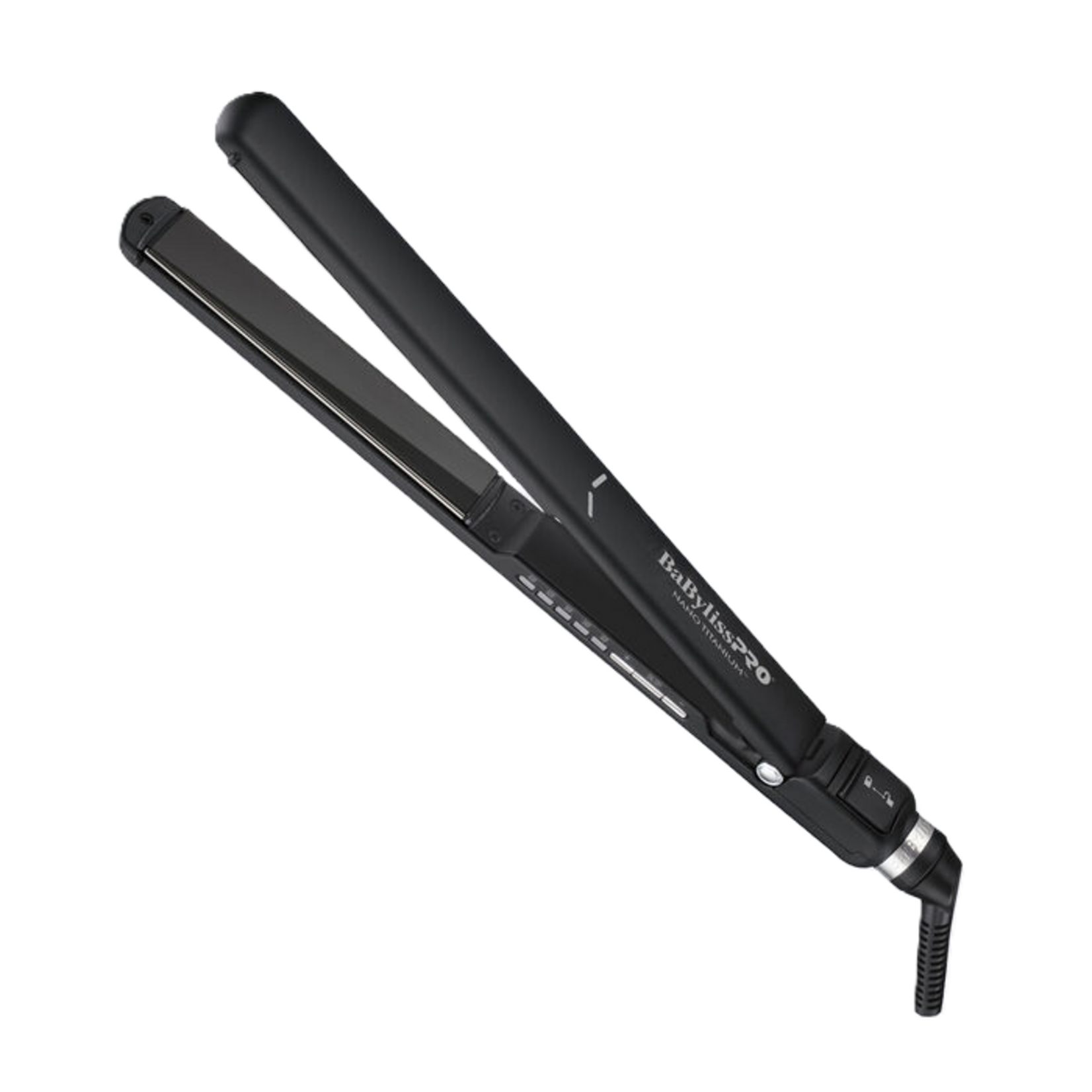 Babyliss Pro BabylissPro - Nano Titanium Flat Iron - Long Ultra-Thin 1" Plate Black