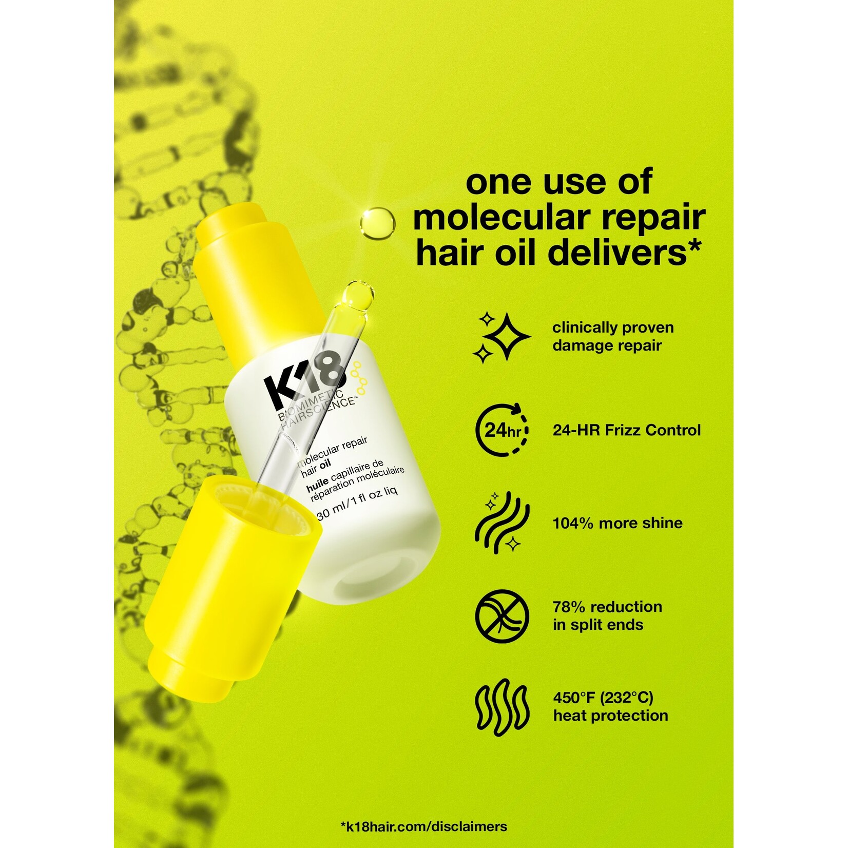 K18 K18 - Huile capillaire de réparation moléculaire 30ml