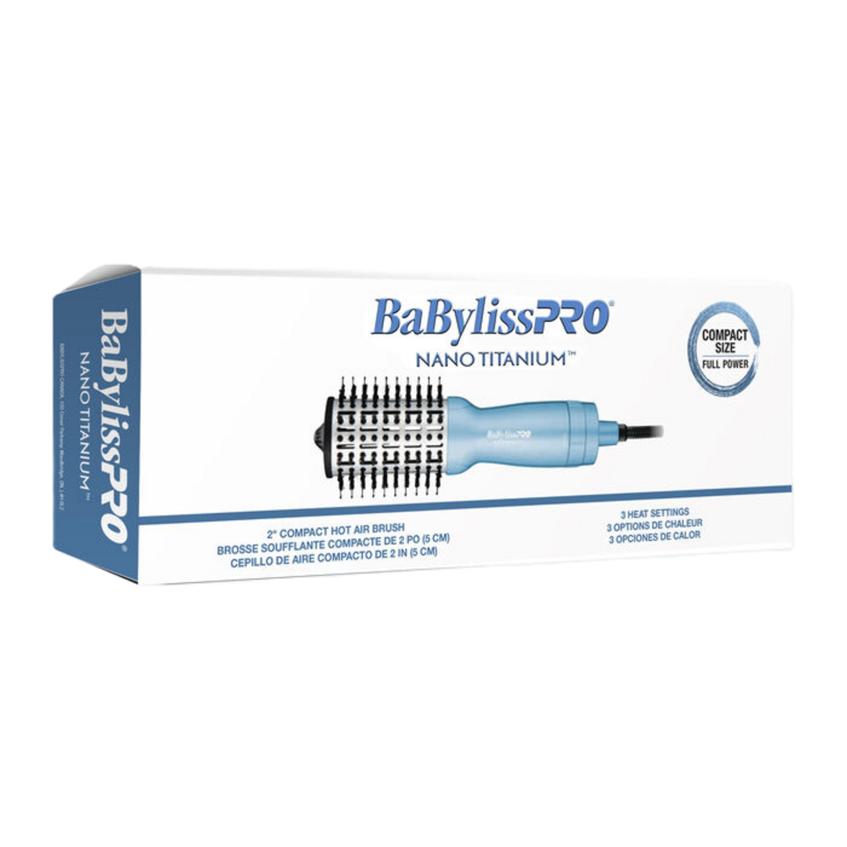 Babyliss Pro BabylissPro - Nano Titanium - Compact 2-inch Oval Hot Air Ionic Brush