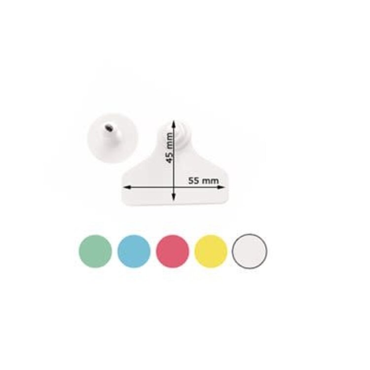Ukal Elevage Ukalflex Tag Large / Button Blank White -20/pk