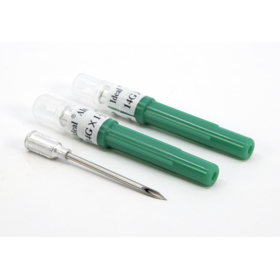 Ideal Instruments (Neogen) Ideal Disposable Aluminum Hub Needles - 14G x 1.5" Single (100/box)