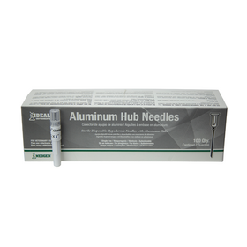 Neogen Ideal Disposable Aluminum Hub Needles - 16G x 1" Single (100/Box)