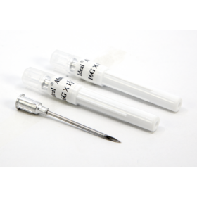 Ideal Instruments (Neogen) Ideal Disposable Aluminum Hub Needles - 16G x 1.5" Single (100/Box)