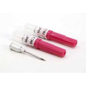 Ideal Instruments (Neogen) Ideal Disposable Aluminum Hub Needles - 18G x 1" Single (100/Box)