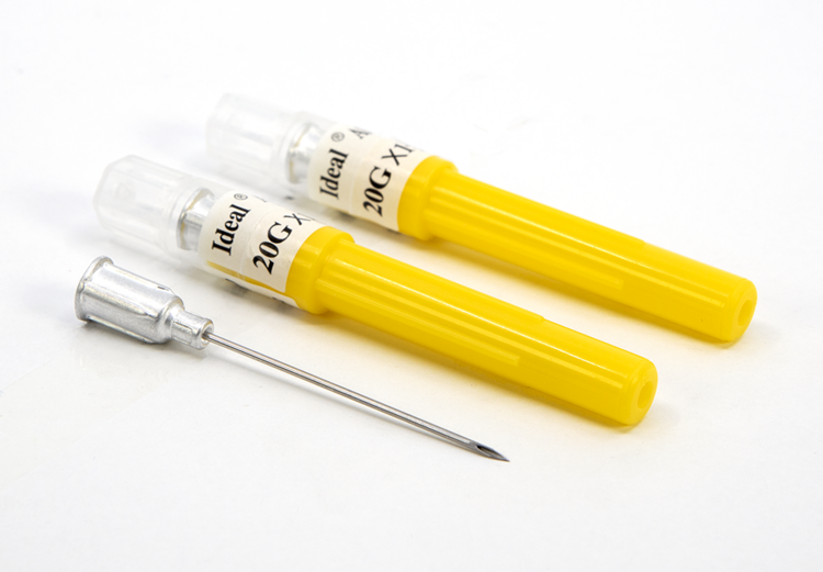 Neogen Ideal Disposable Aluminum Hub Needles - 20G x 1.5" Single (100/Box)