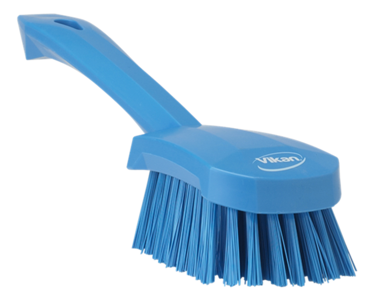 Vikan Washing Brush w/short Handle, 10.6", Stiff