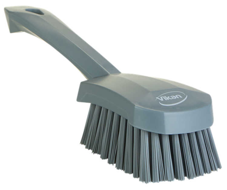 Vikan Washing Brush w/short Handle, 10.6", Stiff