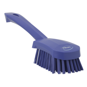 Vikan Washing Brush w/short Handle, 10.6", Stiff