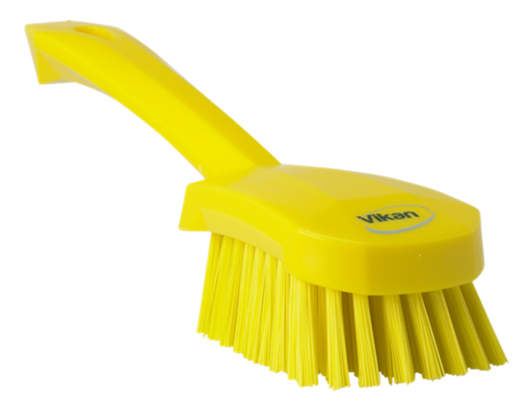 Vikan Washing Brush w/short Handle, 10.6", Stiff