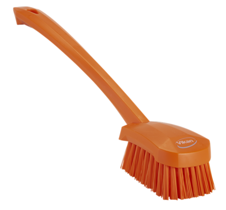 Vikan Washing Brush with long handle, 16.3", Stiff
