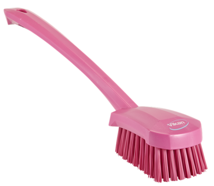 Vikan Washing Brush with long handle, 16.3", Stiff