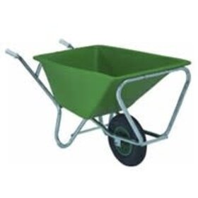 Wheel Barrow - European Model - Green - 1 Wheel - 160L