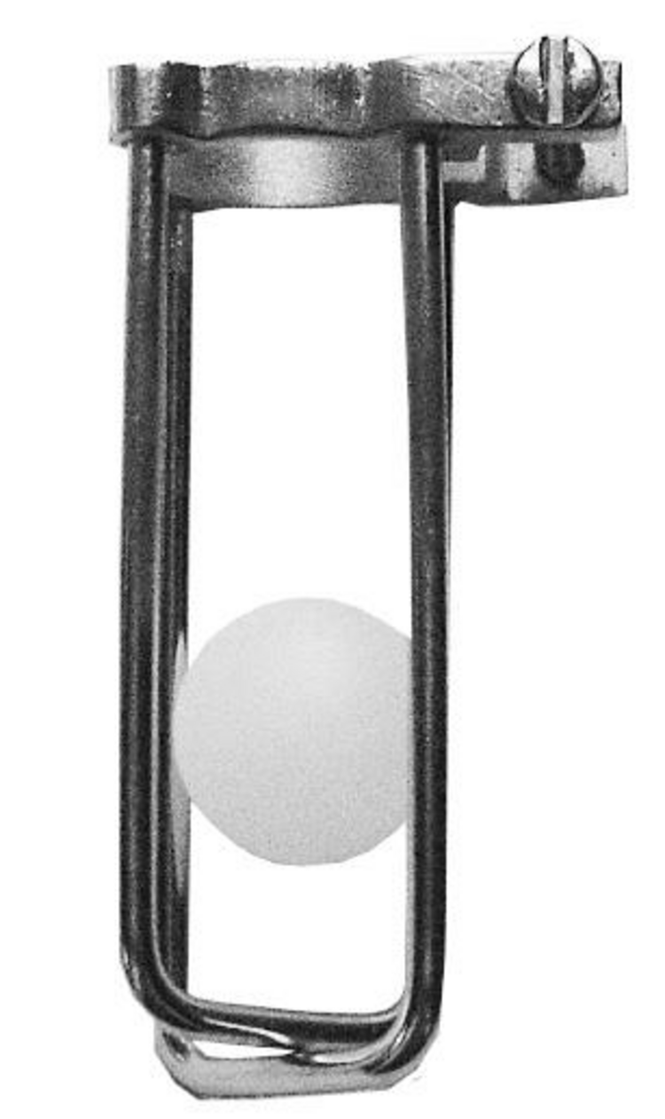 3/4" Checkball with Cage & Screw f/ Fresh Cow Lid Clear Plastic