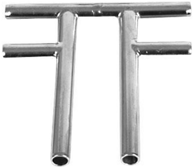 Air tee for 5/8" top unload claw, side to side, 9/32"